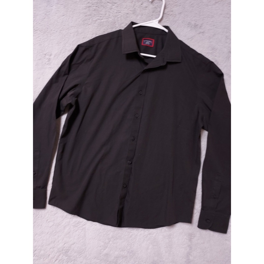 Untuckit Shirt Mens Large Black Stone Performance Faded Casual Preppy READ L